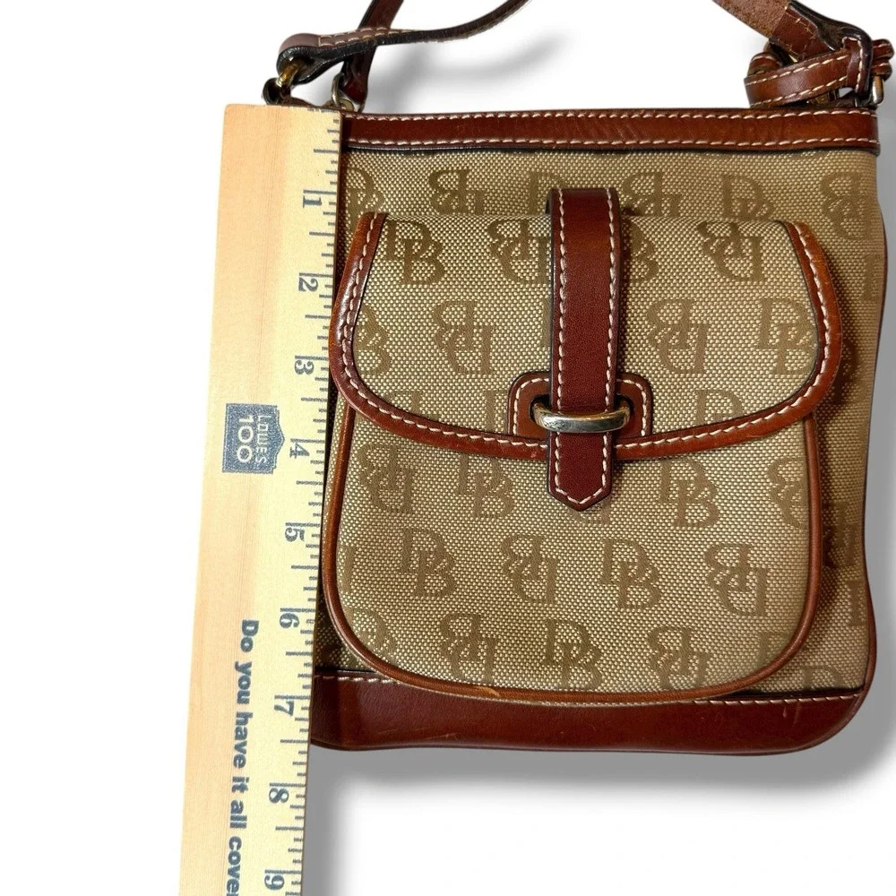 VTG Dooney and Bourke Y2K‎ Letter Carrier Signature Monogram Crossbody Bag Purse - Picture 11 of 15